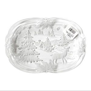 Mikasa Christmas woods tray new in box